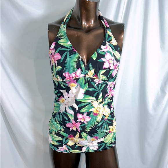 Tommy Bahama Orchid Garden reversible Tankini - XL - New - Picture 1 of 8